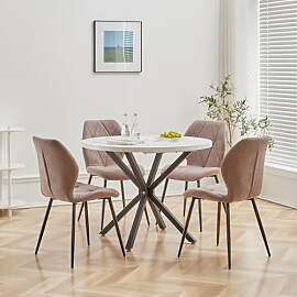 DEYARNA HOME Essgruppe 5-Teilig, 100cm Runder