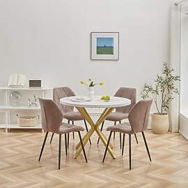 DEYARNA HOME Essgruppe 5-Teilig, 100cm Runder