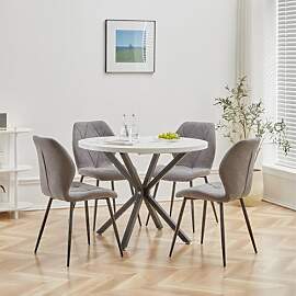 DEYARNA HOME Essgruppe 5-Teilig, 100cm Runder