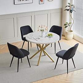 DEYARNA HOME Esstischgruppe mit 4 Stühlen, 100cm