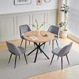 DEYARNA HOME Esstischgruppe mit 4 Stühlen, 100cm