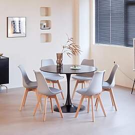 DEYARNA HOME Esszimmergruppe mit 6 Essstühlen,