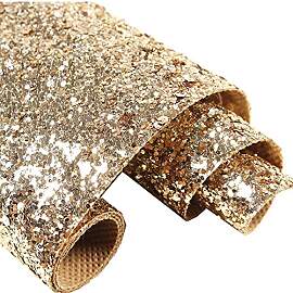 DHHOUSE Gold Glitzer Tapete, Pailletten Glitzer