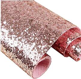 DHHOUSE Rosé Gold Glitzer Tapete, Pailletten