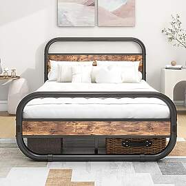 Diahomy Bett 120x200 cm mit Lattenrost aus Metall