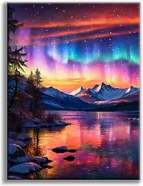 Diamond Painting Erwachsene Aurora, Polarlicht 5D