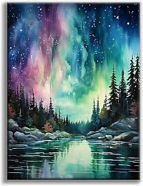 Diamond Painting Erwachsene Aurora, Polarlicht 5D