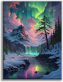 Diamond Painting Erwachsene Aurora, Polarlicht 5D