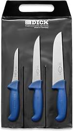 DICK 8255300 Messer-Set 3T Ergo Grip, Stahl, Blau, 