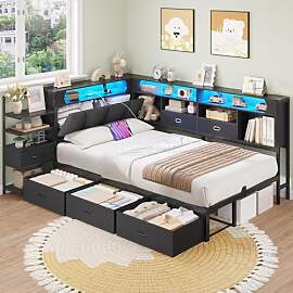 DICTAC Jugendbett 90x190 mit 6 Schubladen,