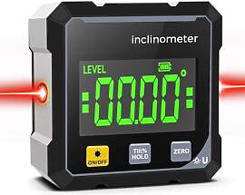 Digitaler Winkelmesser mit Laser, 4-Seitiger