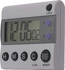 Digitaltimer TR118, Weiß, große 6-stellige