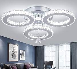 diisunbihuo Dimmbare LED-Kristall-Deckenleuchte