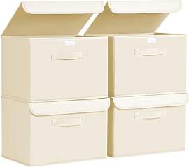 DIMJ Aufbewahrungsboxen mit Deckel, Faltbare