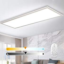Dimmbar LED Deckenlampe 100x25 cm, 28W