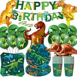 Dino Geburtstag Deko Set,80 Stück Dinosaurier