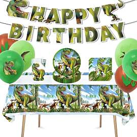 Dinosaurier Partygeschirr, Pappteller geburtstag