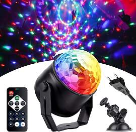 Discokugel, LED Musikgesteuert Partylicht, 360°