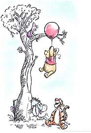 Disney Wandbild von Komar | Winnie Pooh Hang on |