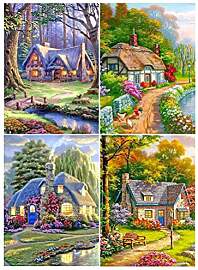 DIY 4 Pack Diamond Painting Landschaft Erwachsene