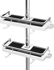 DIYGEEK Duschablage für Duschstange Weiß,