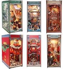 DIY Holz Chinesische Buch Nook Regal Einsatz Kits