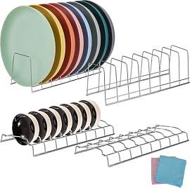 DIYJEP 4 Pack Abtropfgestell Geschirr mit 2 Pack