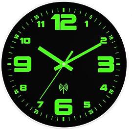 DIYZON Funkuhr Wand Wanduhr Funk mit Leuchtziffern 