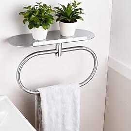 DIYZON Handtuchring mit Ablage, Montage mit