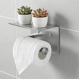 DIYZON Toilettenpapierhalter mit Ablage, Hochfeste 