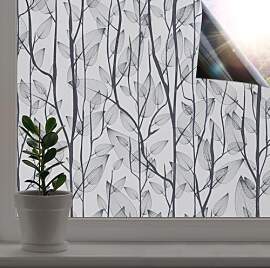 dktie Fensterfolie Blickdicht Schwarz, Lichtdichte 
