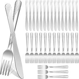 DMJJSD Steakbesteck Set, 32 teilig Edelstahl