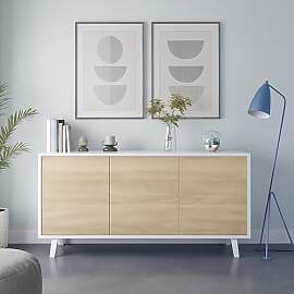 Dmora - Anrichte Arvada, Modernes Sideboard mit 3