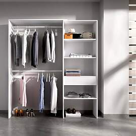 Dmora - Großer Kleiderschrank Lhotse, Struktur