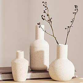 DN DECONATION Keramik Vasen 3 Set Kleine Deko Vase 