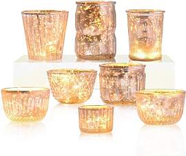 DN DECONATION Teelichthalter Gold, 8er-Set