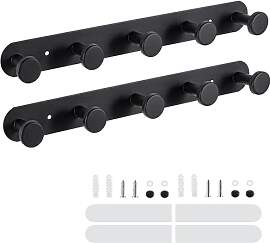Dntorx 2 Stück Garderobenhaken Schwarz,