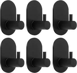 Dntorx 6 Stück Schwarz Klebehaken Extra Stark