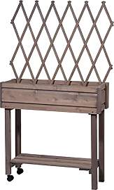dobar® 58188e rollbares Hochbeet mit Rankgitter | 