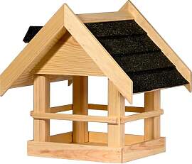 dobar Großes Vogelhaus Noir aus Massivholz mit