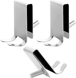 DOINEUFL 3 Stück Duschhaken für Glaswand,