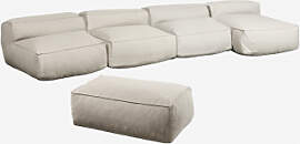 Dojans 4-teiliges Modulares Chaiselongue-sofa Und
