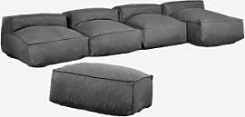 Dojans 4-teiliges Modulares Chaiselongue-sofa Und