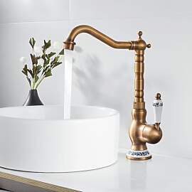 DOKKOME Wasserhahn Küche Retro Messing Armatur