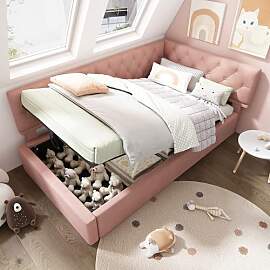 Dolamaní Boxspringbett Eckbett 90x200 cm,