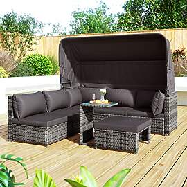 Dolamaní Rattan Gartenmöbel Set, Patio Lounge