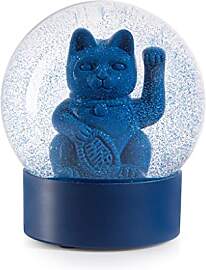 DONKEY Maneki Neko Lucky Globe Winkekatze Blau -