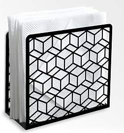 Doodlream Geometrischem Gittermuster Schwarz