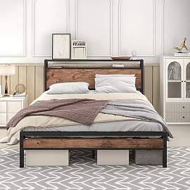 Doppelbett 120x200, Metallbett mit