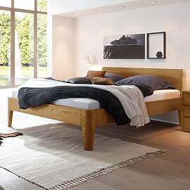 Doppelbett Ambato Eiche Massivholz